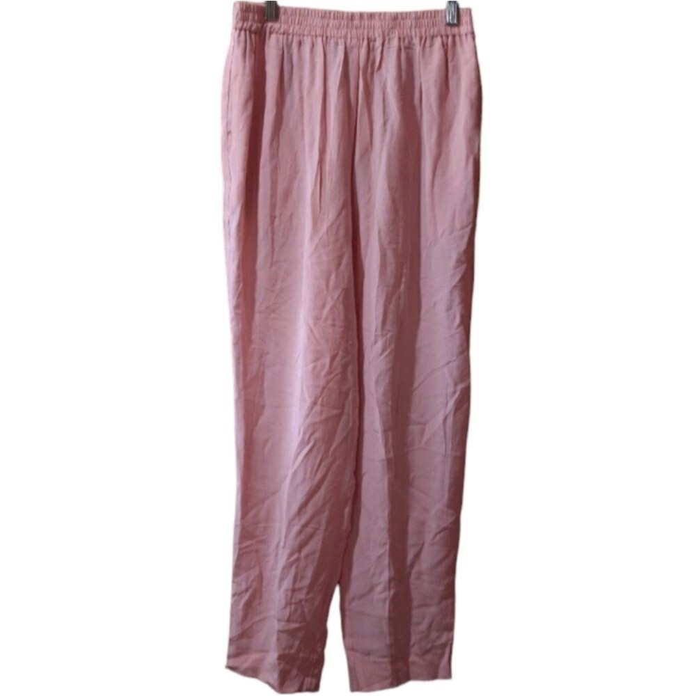 Casual Corner Light Pink 100% Silk Vintage Pull on Pants Medium